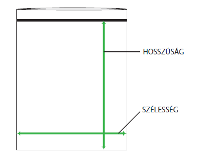 Simítózáras, önzáró, lezárható műanyag tasak, zacskó