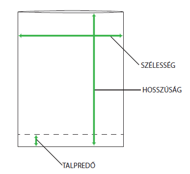 Talpredős BOPP (celofánszerű) tasak, zacskó